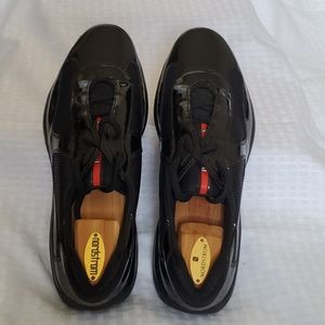 Prada Men's Stylish Athletic Black Shoes